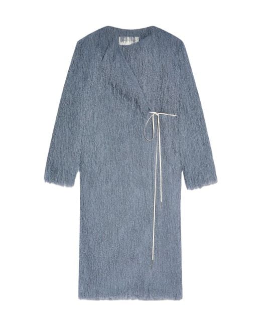 Dries Van Noten Blue Long-Sleeved Coat