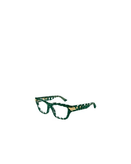 Bottega Veneta White Eyewear Rectangle Frame Glasses