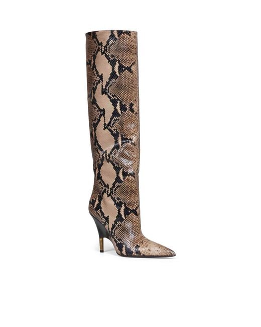 Khaite White Empire Python-Embossed Boots