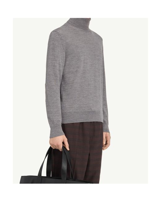 MM6 by Maison Martin Margiela Gray Elbow Patch Pullover for men