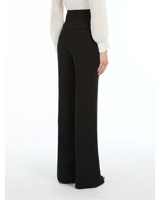 Max Mara Black Studio Flared Cady Trousers