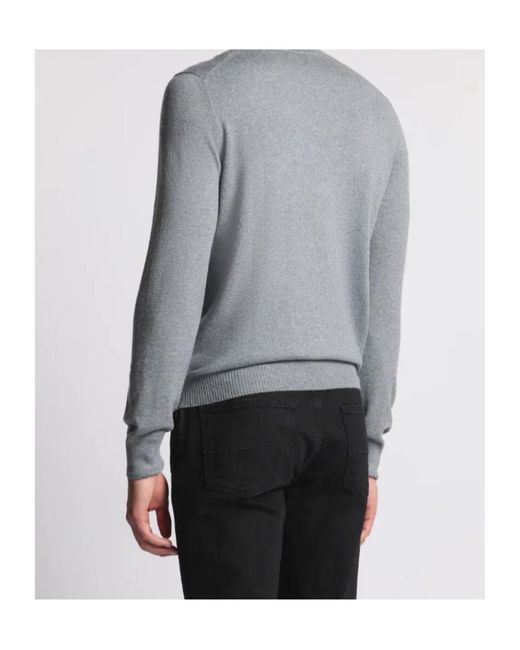 Fay Gray Round Neck Wool Knitwear for men