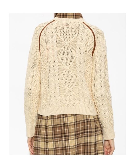 DIESEL Natural Cable Knit Sweater