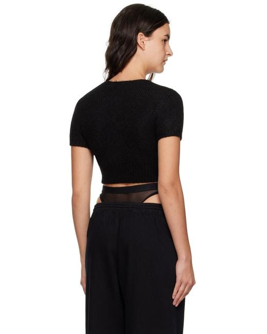 Alexander Wang Black Circle Cut-Out Knit Top