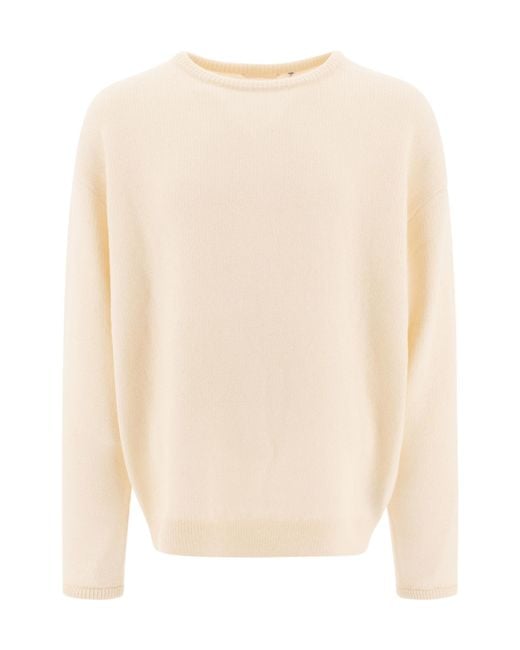 Nanamica White Crew Neck Sweater for men