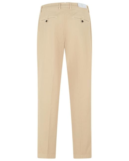Eleventy Natural Pleated Tailored Pants for men