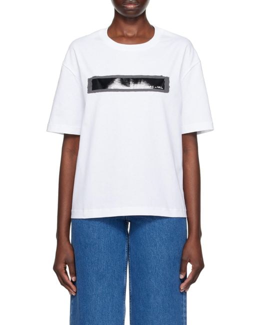 A.P.C. White Logo-Stamp T-Shirt