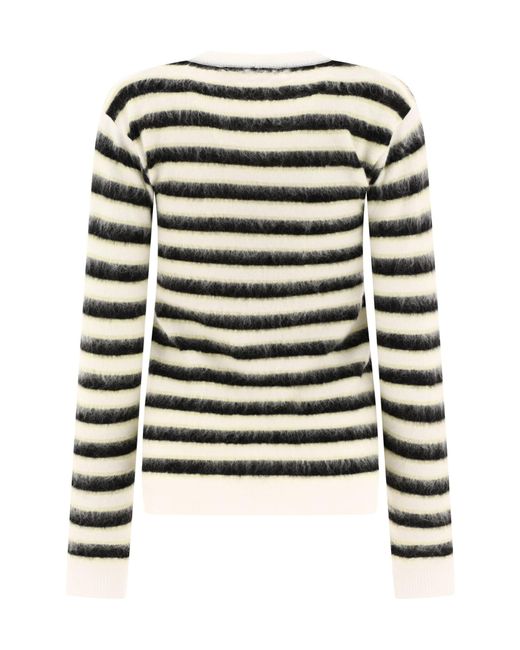 Marni Black Striped Crewneck Jumper