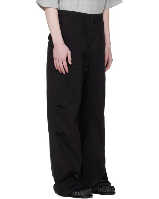 Entire studios Black Barren Straight Leg Cargo Pants for men