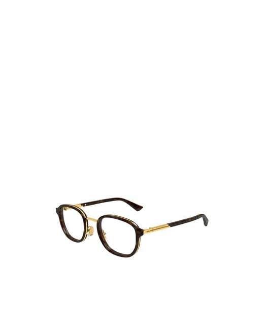 Bottega Veneta White Eyewear Square Frame Glasses for men