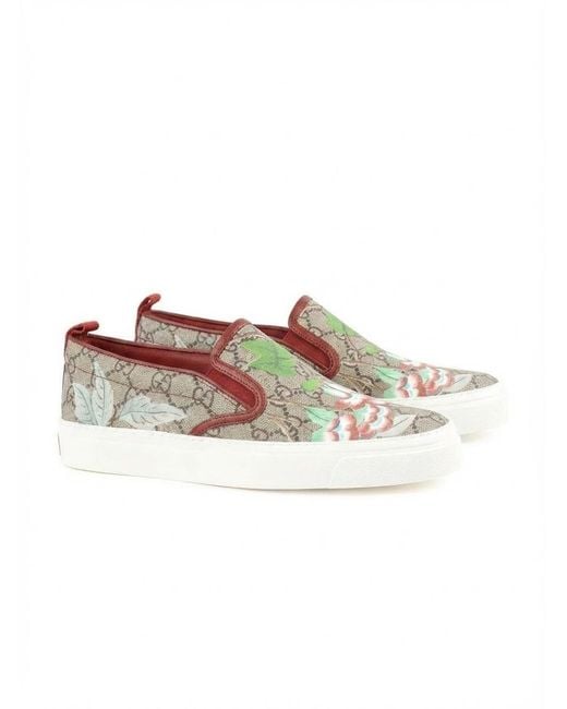 Gucci White Gg Pull-On Casual Sneakers
