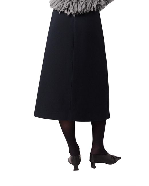 Stella McCartney Blue Flared Side-Slit Midi Skirt