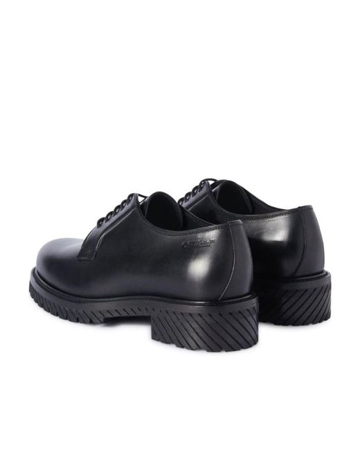 Off-White c/o Virgil Abloh Blue Military Lace-Up Derby Shoes for men