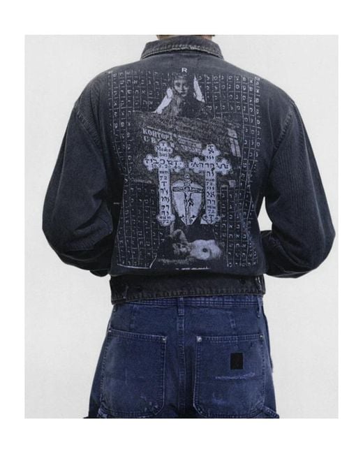 Enfants Riches Deprimes Gray Enfants Riches Déprimés Zip-Up Denim Jacket for men