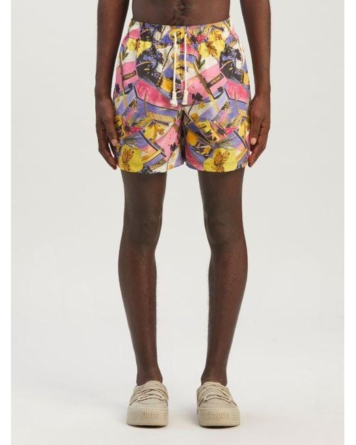 Palm Angels Red Miami Mix Swimshorts for men