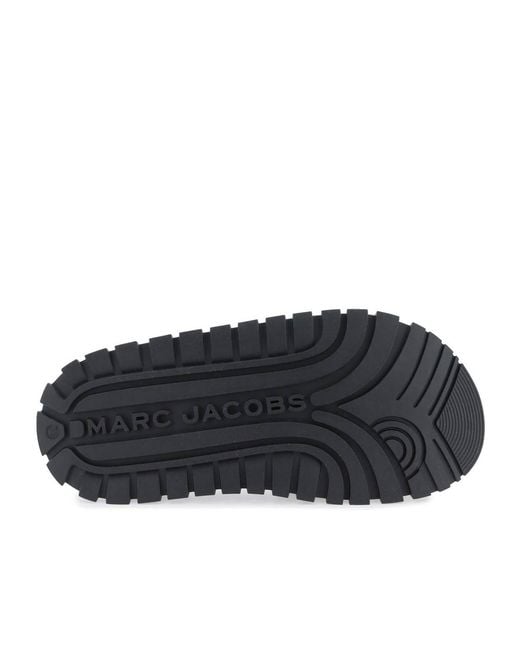 Marc Jacobs Black Monogram Printed Slip-On Slides