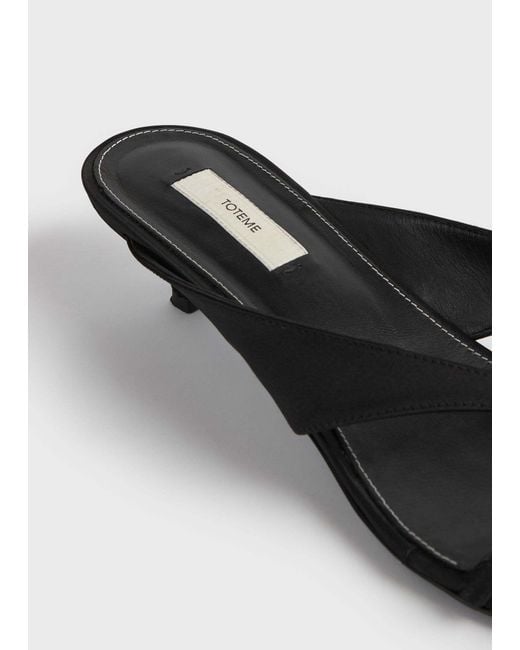 Totême  White Totême Bow-Detailed Slip-On Sandals