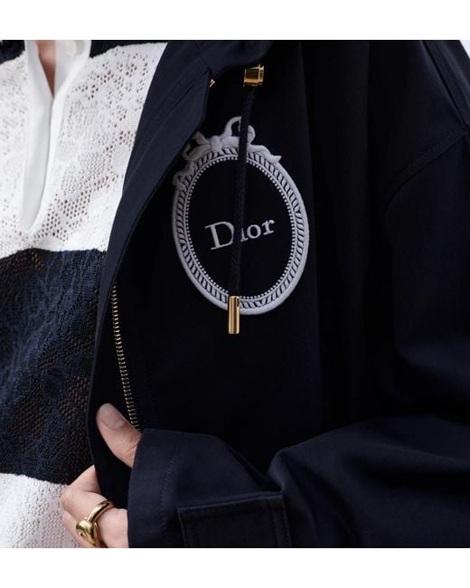 Dior Blue Médaillon Embroidered Anorak