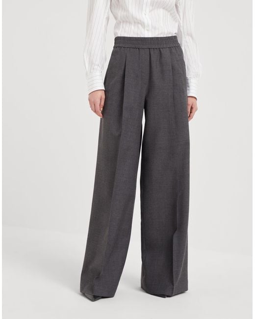 Brunello Cucinelli Gray Classic Suit Trousers