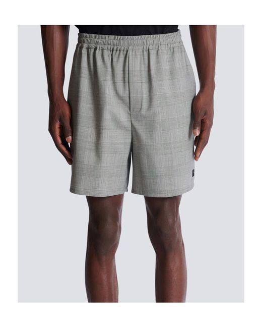 Balmain Gray Relaxed Shorts for men