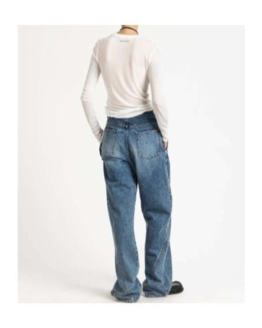 J.W. Anderson White Jw Anderson Long Sleeve Crew Neckline Top