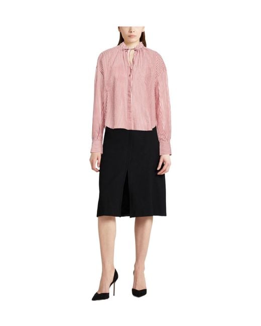 Brunello Cucinelli Pink Patterned Shirts Blouses