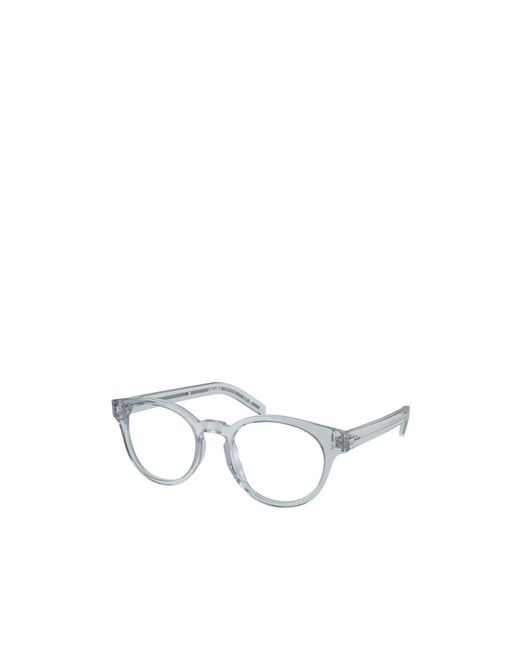 Prada White Eyewear Round Frame Glasses for men