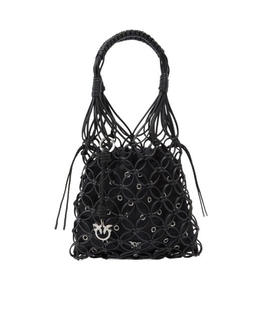 Pinko Black Evening Net Mini Handbag