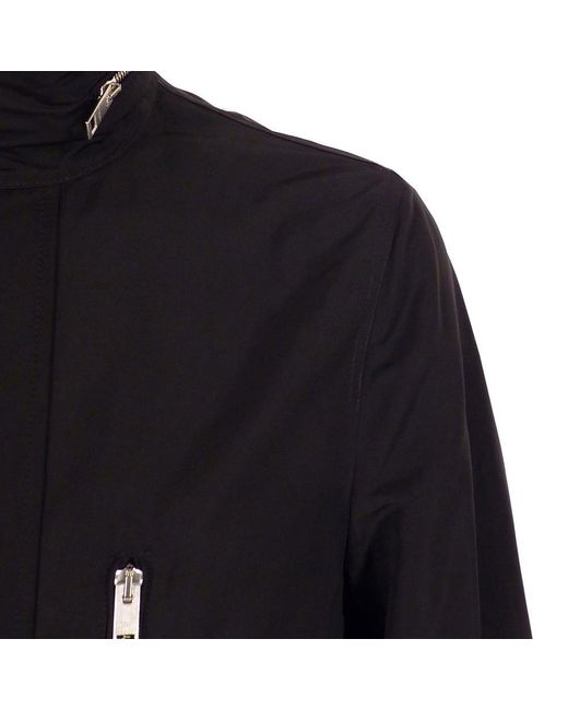 Burberry Blue High-Collar Long-Sleeved Casual Jacket for men