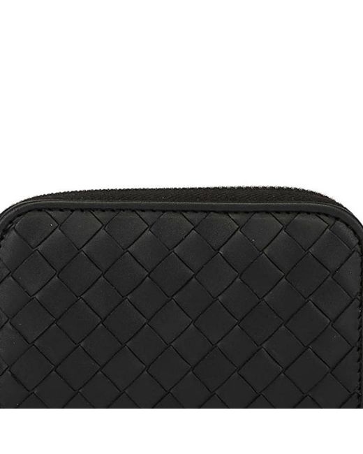 Bottega Veneta Black Weaving Details Wallet for men