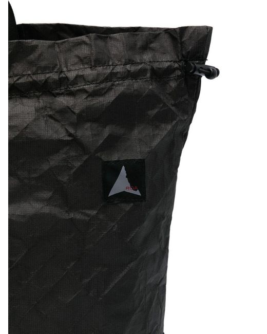 Roa Black Crinkled-Finish Tote Bag for men