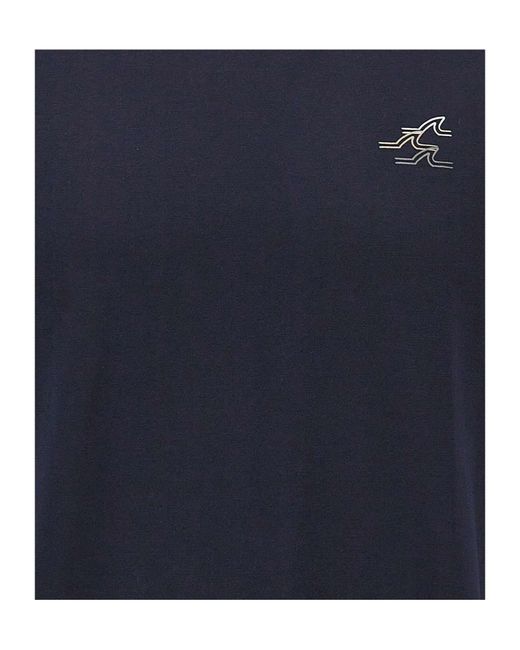 Paul & Shark Blue Logo Crew-Neck T-Shirt for men