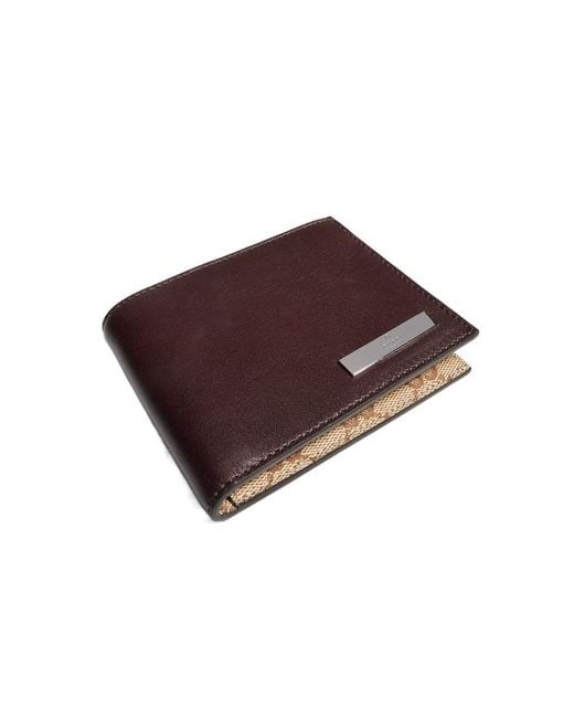 Gucci Purple Bi-Fold Wallet With Metal Tag for men