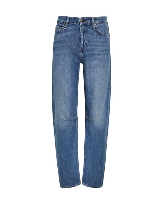 Rag & Bone Blue Mid-Rise Slim-Fit Jeans
