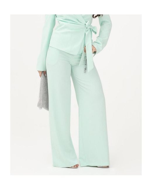 Patrizia Pepe Green Wide-Leg Trousers