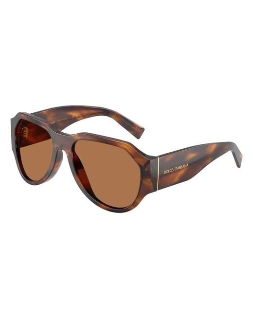 Dolce & Gabbana Brown Eyewear Geometric Frame Sunglasses for men