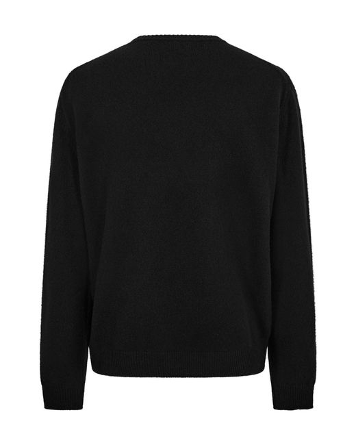 Versace Black Simple Crew Neck Sweater for men