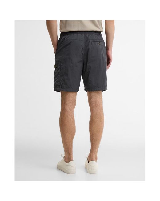 Barbour Gray Logo Patch Shorts for men
