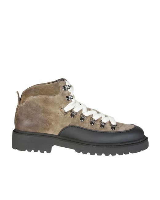Doucal's Brown Suede Hiking Boots for men