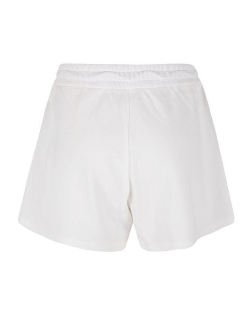 Moncler White Wide-Leg Shorts