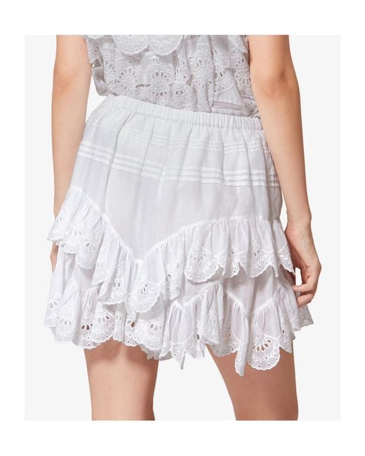 Isabel Marant White Isabel Marant Étoile Jocadia Floral Lace Shorts