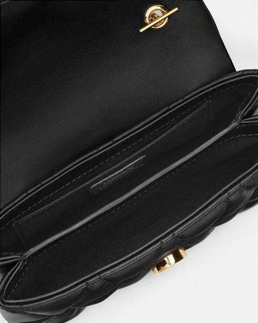 Versace Black Kleio Quilted Mini Crossbody Bag