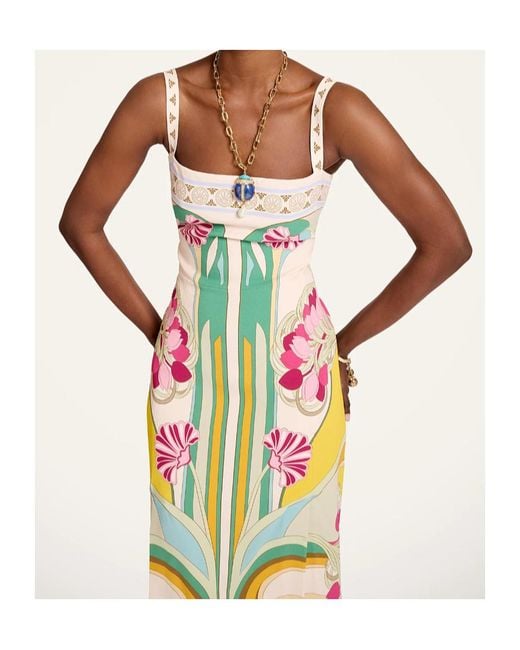 LaDoubleJ White La Doublej Floral Print Midi Dress