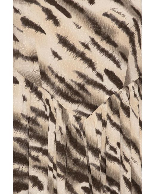 ROTATE BIRGER CHRISTENSEN Natural Long Sleeved Dress