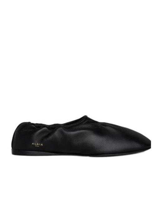 Alaïa Black Alaïa Ruched Ballet Flats