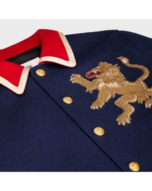 Céline Blue Lion Teddy Jacket for men