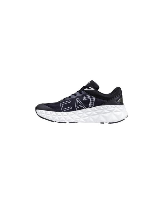 EA7 Blue Lace-Up Sneakers for men