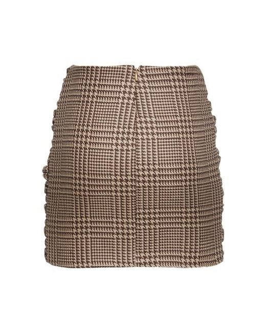 GIUSEPPE DI MORABITO Brown Prince Of Wales Wool Mini Skirt