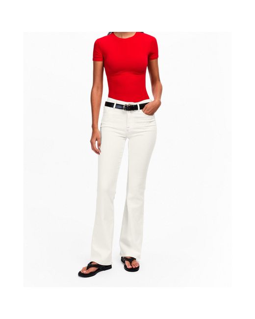 7 For All Mankind Natural Bootcut Jeans