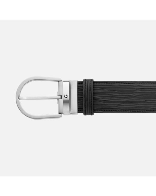 Montblanc Black Logo Belt for men
